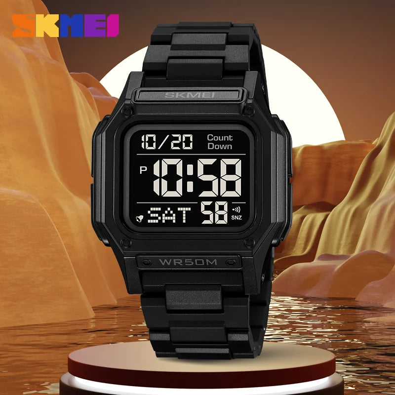 Unisex Sporty Digital Memory Loss Watch – Easy-to-Read Time & Date for Alzheimer’s & Dementia