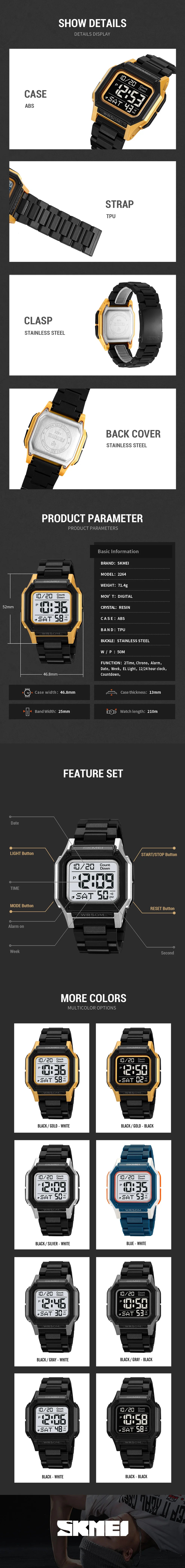 Unisex Sporty Digital Memory Loss Watch – Easy-to-Read Time & Date for Alzheimer’s & Dementia