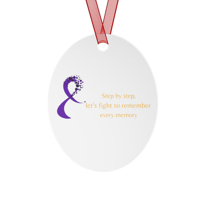 2025: A Year of Hope - Together for a Cure for Alzheimer's or Dementia - Metal Ornaments