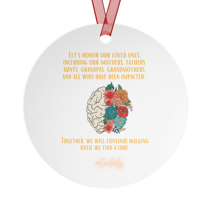 2025: A Year of Hope - Together for a Cure for Alzheimer's or Dementia - Metal Ornaments