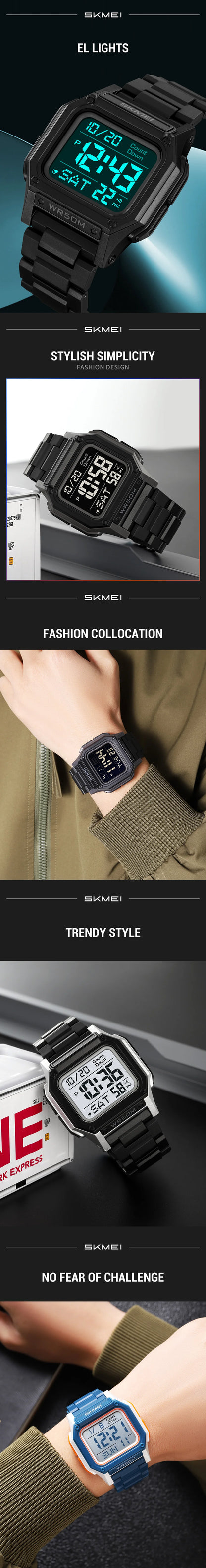 Unisex Sporty Digital Memory Loss Watch – Easy-to-Read Time & Date for Alzheimer’s & Dementia
